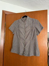 Load image into Gallery viewer, Purple Printed Short Sleeve Blouse

