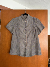 Load image into Gallery viewer, Purple Printed Short Sleeve Blouse
