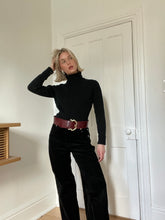 Load image into Gallery viewer, Black Ribbed Turtleneck
