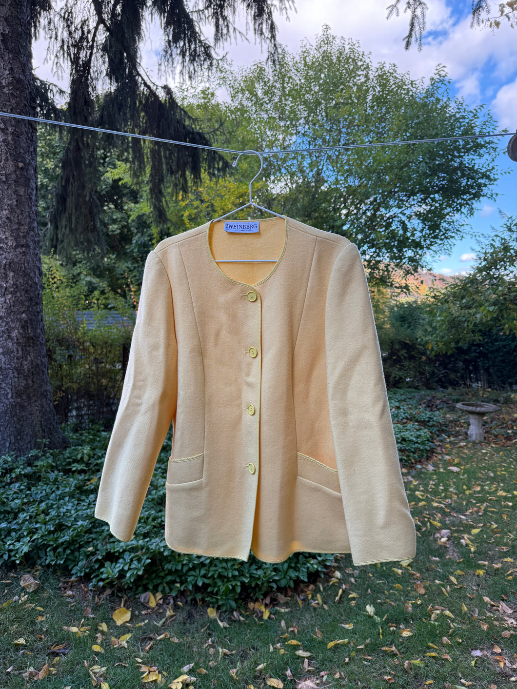 Yellow Wool Blazer