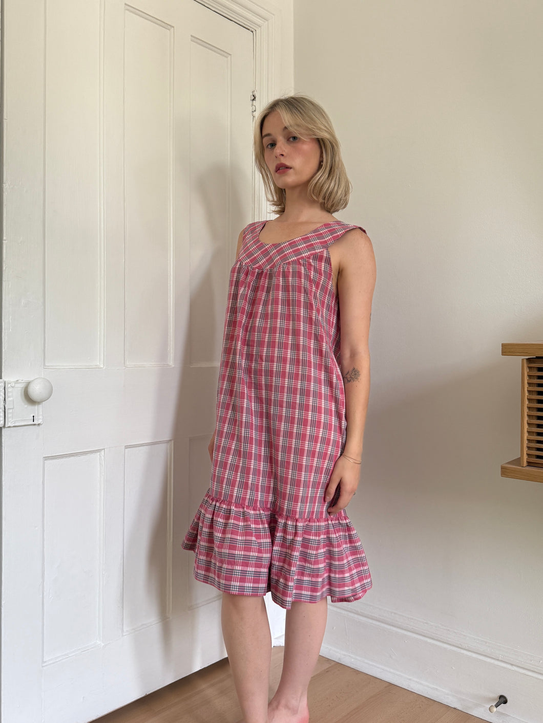 Pink Check Dress
