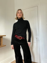 Load image into Gallery viewer, Black Ribbed Turtleneck
