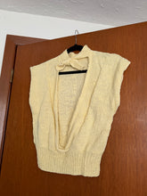 Load image into Gallery viewer, Yellow Hand Knitted Open Back Top
