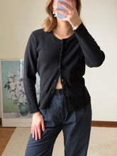 Load image into Gallery viewer, Black Tapered Cardigan
