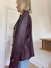 Load image into Gallery viewer, Burgundy Leather Blazer
