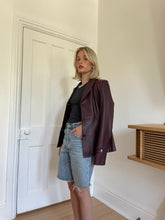 Load image into Gallery viewer, Burgundy Leather Blazer
