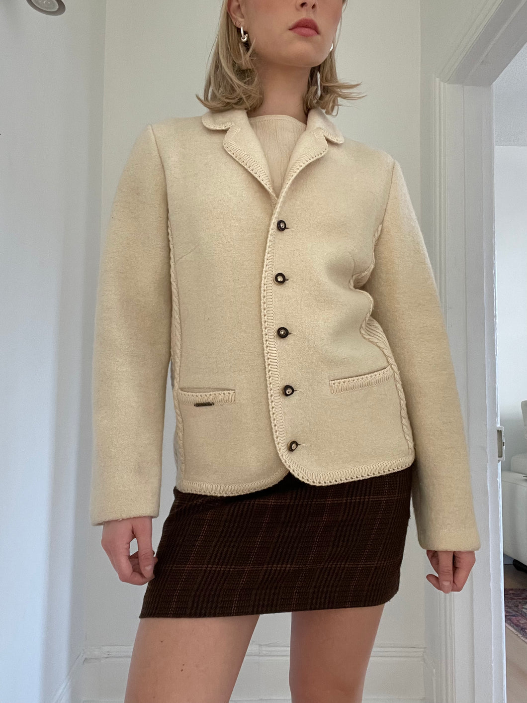 Cream Wool Blazer