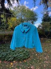 Load image into Gallery viewer, Teal Cropped Blazer
