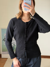 Load image into Gallery viewer, Black Tapered Cardigan
