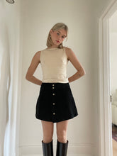 Load image into Gallery viewer, Suede Button Up Mini Skirt
