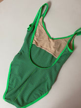 Load image into Gallery viewer, Green and Blue Striped One Piece
