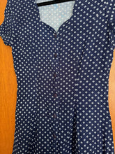 Load image into Gallery viewer, Navy Printed Button Up Dress
