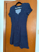 Load image into Gallery viewer, Navy Printed Button Up Dress
