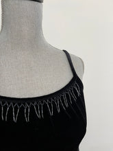 Load image into Gallery viewer, Dainty Black Beaded Tank Top
