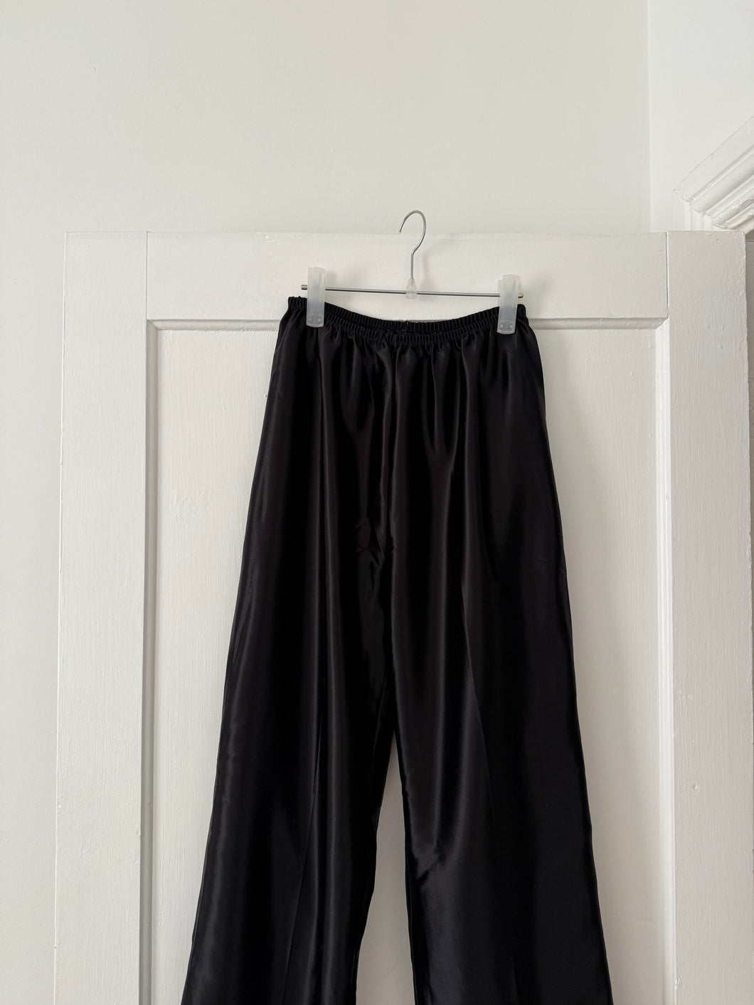 Black Satin Pants