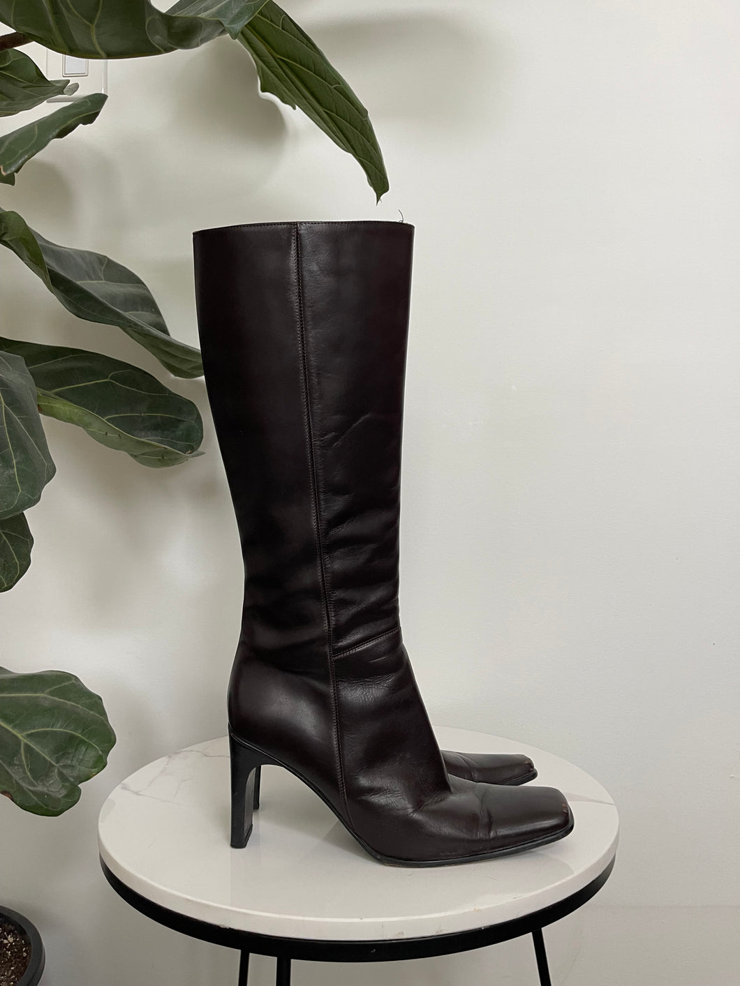 Vintage Knee High Chocolate Brown Boots