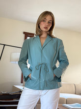 Load image into Gallery viewer, Baby Blue Leather Blazer
