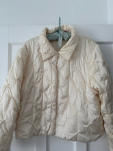 Load image into Gallery viewer, Ivory Silk Quilted Bed Jacket
