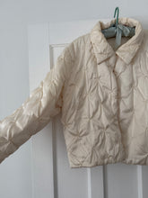 Load image into Gallery viewer, Ivory Silk Quilted Bed Jacket
