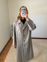 Load image into Gallery viewer, Grey Herringbone Wool Coat
