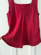 Load image into Gallery viewer, Deep Cherry Red Silk Tank
