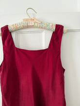 Load image into Gallery viewer, Deep Cherry Red Silk Tank
