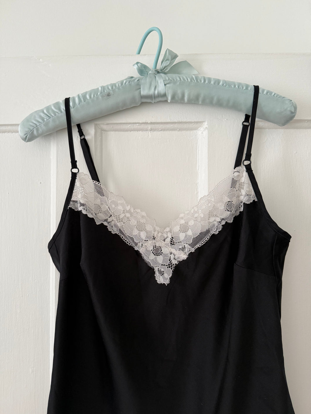 Black and White Lace Trim Cami