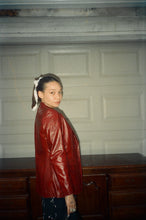 Load image into Gallery viewer, Red Leather Blazer
