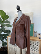 Load image into Gallery viewer, Brown Leather Blazer
