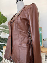 Load image into Gallery viewer, Brown Leather Blazer
