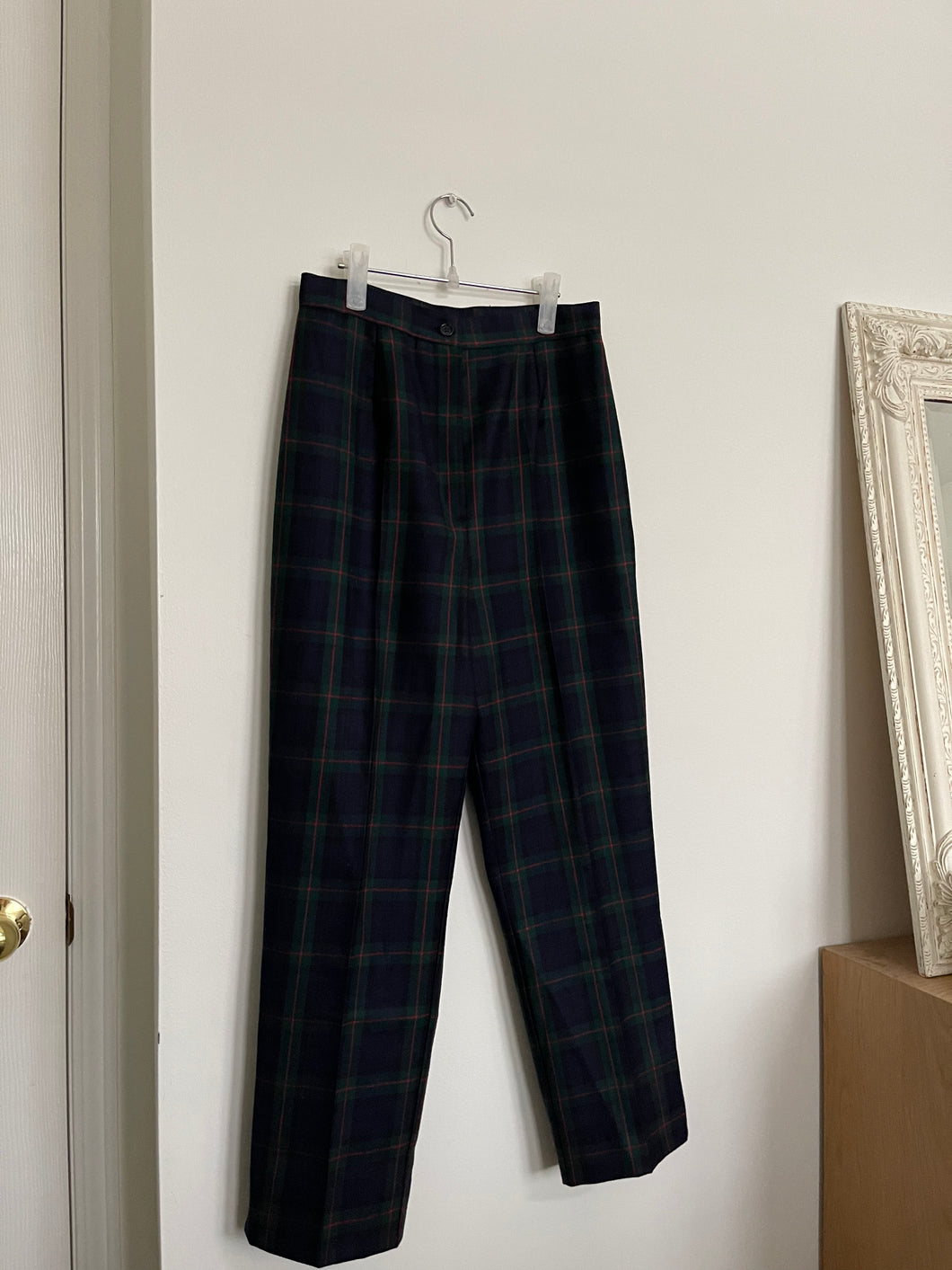 Plaid Wool Pants