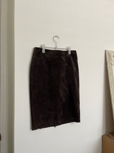 Load image into Gallery viewer, Danier Brown Suede Pencil Skirt
