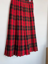 Load image into Gallery viewer, Red/Black/Yellow Plaid Midi Skirt
