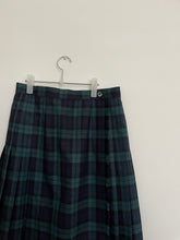 Load image into Gallery viewer, Navy/Teal Plaid Skirt
