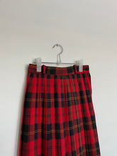 Load image into Gallery viewer, Red/Black/Yellow Plaid Midi Skirt
