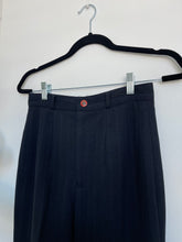 Load image into Gallery viewer, Lidanwang Navy Straight Leg Trousers
