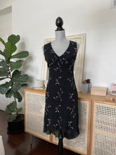 Load image into Gallery viewer, Black Floral Embroidered Dress
