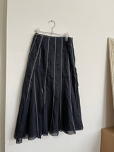 Load image into Gallery viewer, Navy and White Midi Skirt
