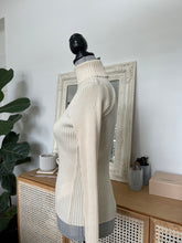 Load image into Gallery viewer, Cream Ribbed Turtleneck
