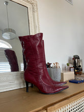 Load image into Gallery viewer, Red Leather Boots
