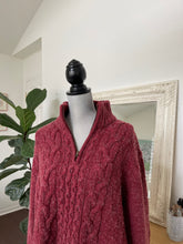 Load image into Gallery viewer, Red Knit Quarter Zip
