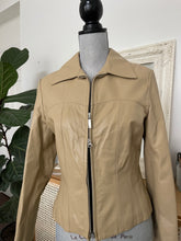 Load image into Gallery viewer, Tan Danier Leather Zip Up
