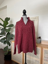 Load image into Gallery viewer, Red Knit Quarter Zip
