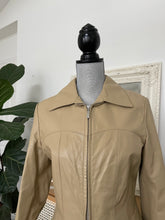 Load image into Gallery viewer, Tan Danier Leather Zip Up
