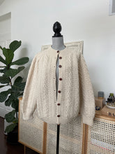 Load image into Gallery viewer, Cream Cable Knit Cardigan
