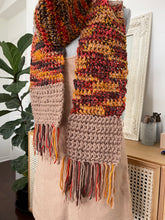 Load image into Gallery viewer, Orange and Brown Speckled Scarf
