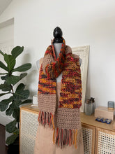 Load image into Gallery viewer, Orange and Brown Speckled Scarf
