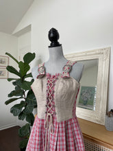 Load image into Gallery viewer, Plaid Lace Up Dress
