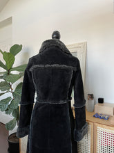 Load image into Gallery viewer, Black Penny Lane Suede Coat
