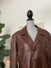 Load image into Gallery viewer, Brown Leather Trench
